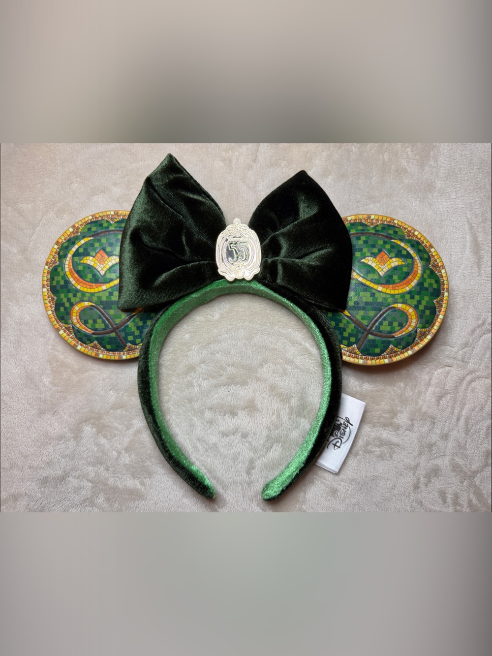 Club 33 55th Anniversary Disney Parks Ears - Green Velvet